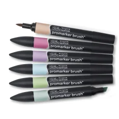 Winsor & Newton Zestaw Promarker Brush - - Pastel Tones, 6 szt. > Markery, Brushpeny I Pisaki