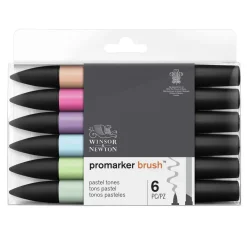 Winsor & Newton Zestaw Promarker Brush - - Pastel Tones, 6 szt. ><noscript><img width=