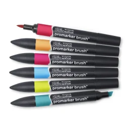 Winsor & Newton Zestaw Promarker Brush - - Mid Tones, 6 szt. > Markery, Brushpeny I Pisaki