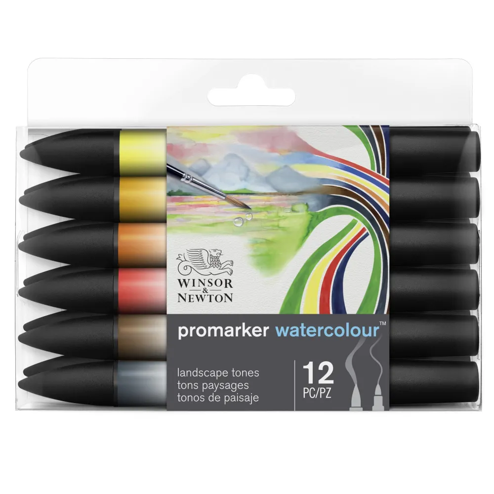 Winsor & Newton Zestaw Promarker Watercolor - - Landscape, 12 szt.