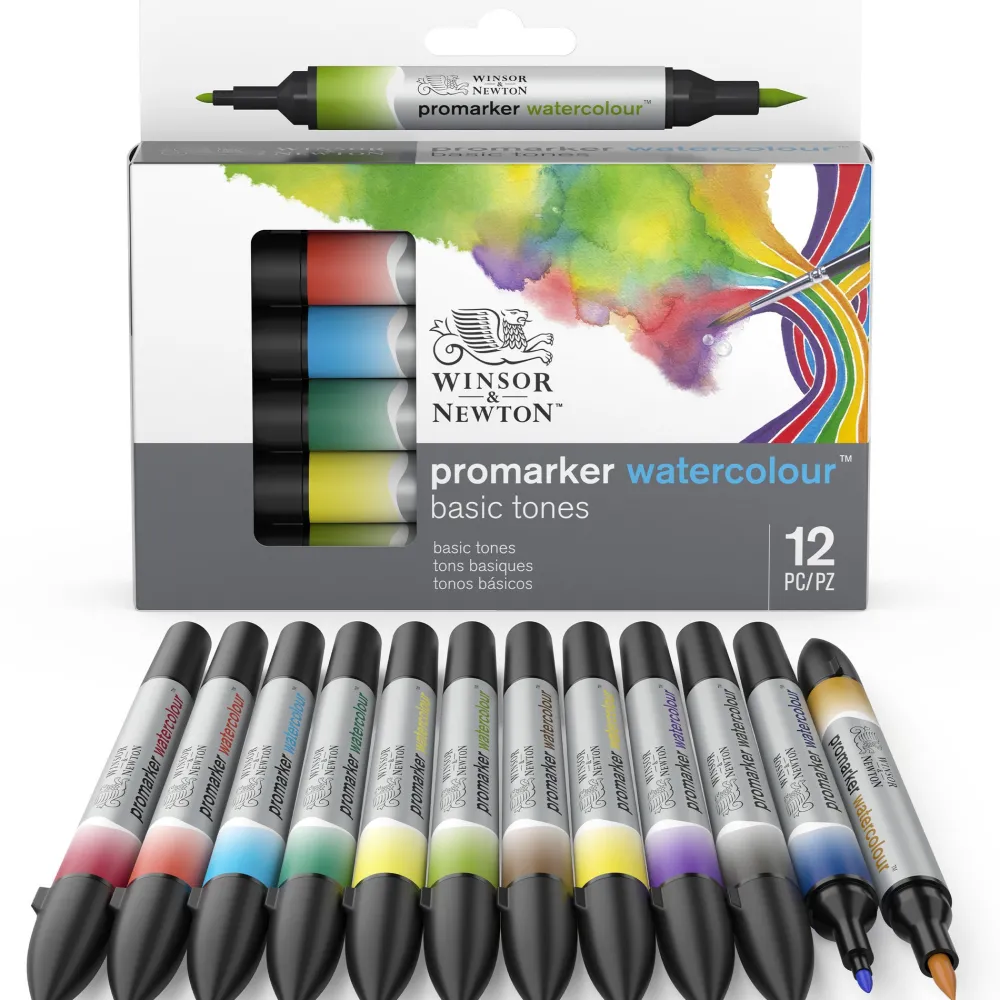 Winsor & Newton Zestaw Promarker Watercolor - - Basic, 12 szt. > Markery, Brushpeny I Pisaki