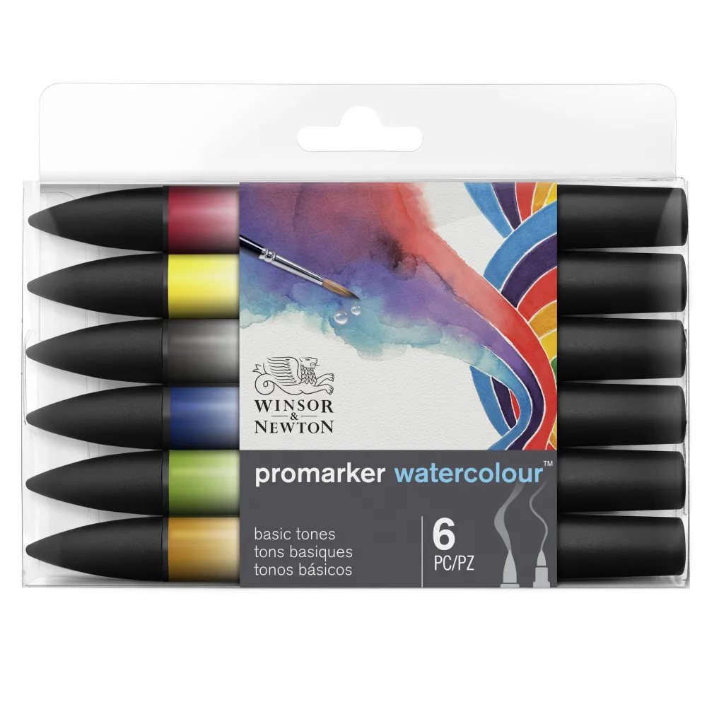Winsor & Newton Zestaw Promarker Watercolor - - Basic, 6 szt.