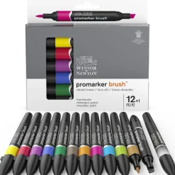 Winsor & Newton Zestaw Promarkerów Brush - - 12 + 1 szt. > Markery, Brushpeny I Pisaki