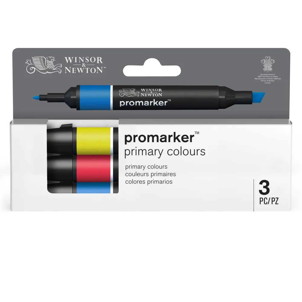 Winsor & Newton Zestaw Promarker - - Primary Tones, 3 szt.