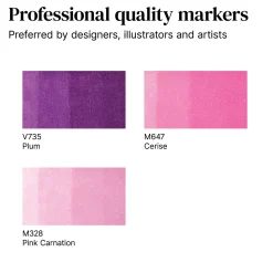 Winsor & Newton Zestaw Promarker - - Pink Tones, 3 szt.
