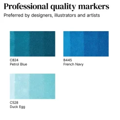 Winsor & Newton Zestaw Promarker - - Blue Tones, 3 szt.