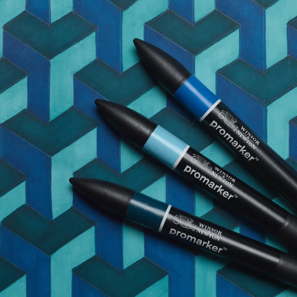 Winsor & Newton Zestaw Promarker - - Blue Tones, 3 szt.