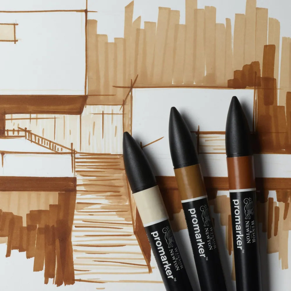 Winsor & Newton Zestaw Promarker - - Brown Tones, 3 szt.
