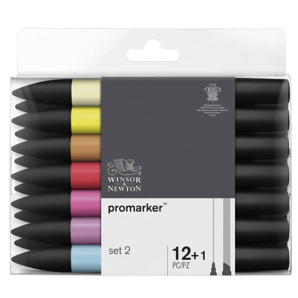 Winsor & Newton Zestaw Promarker - - Set 2, 12 + 1 szt.