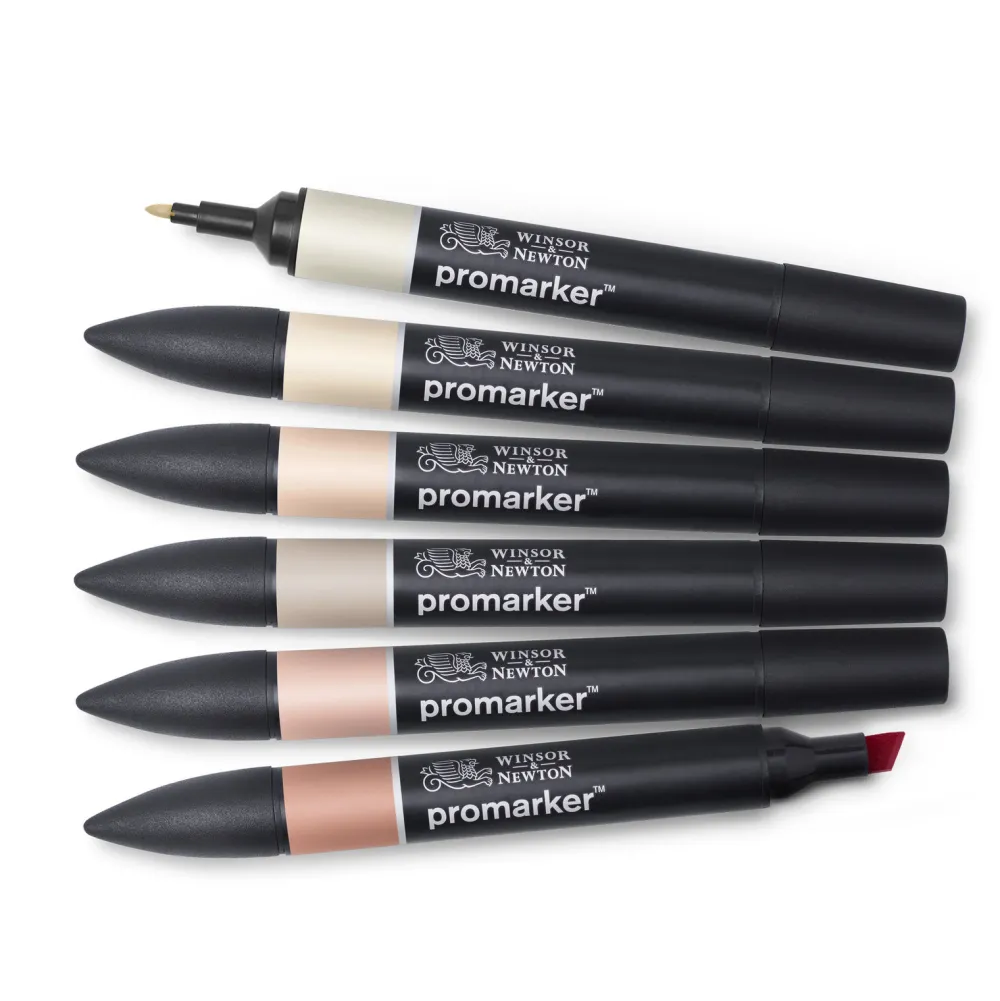 Winsor & Newton Zestaw Promarker - - Skin Tones 1, 6 szt.