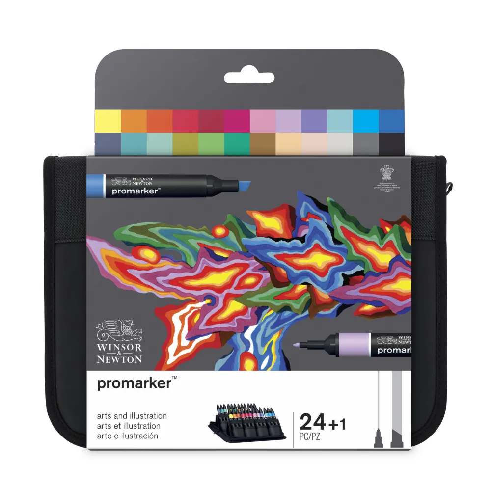 Winsor & Newton Zestaw Promarker - - Sztuka i ilustracje 24 szt.