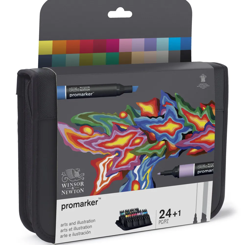 Winsor & Newton Zestaw Promarker - - Sztuka i ilustracje 24 szt.