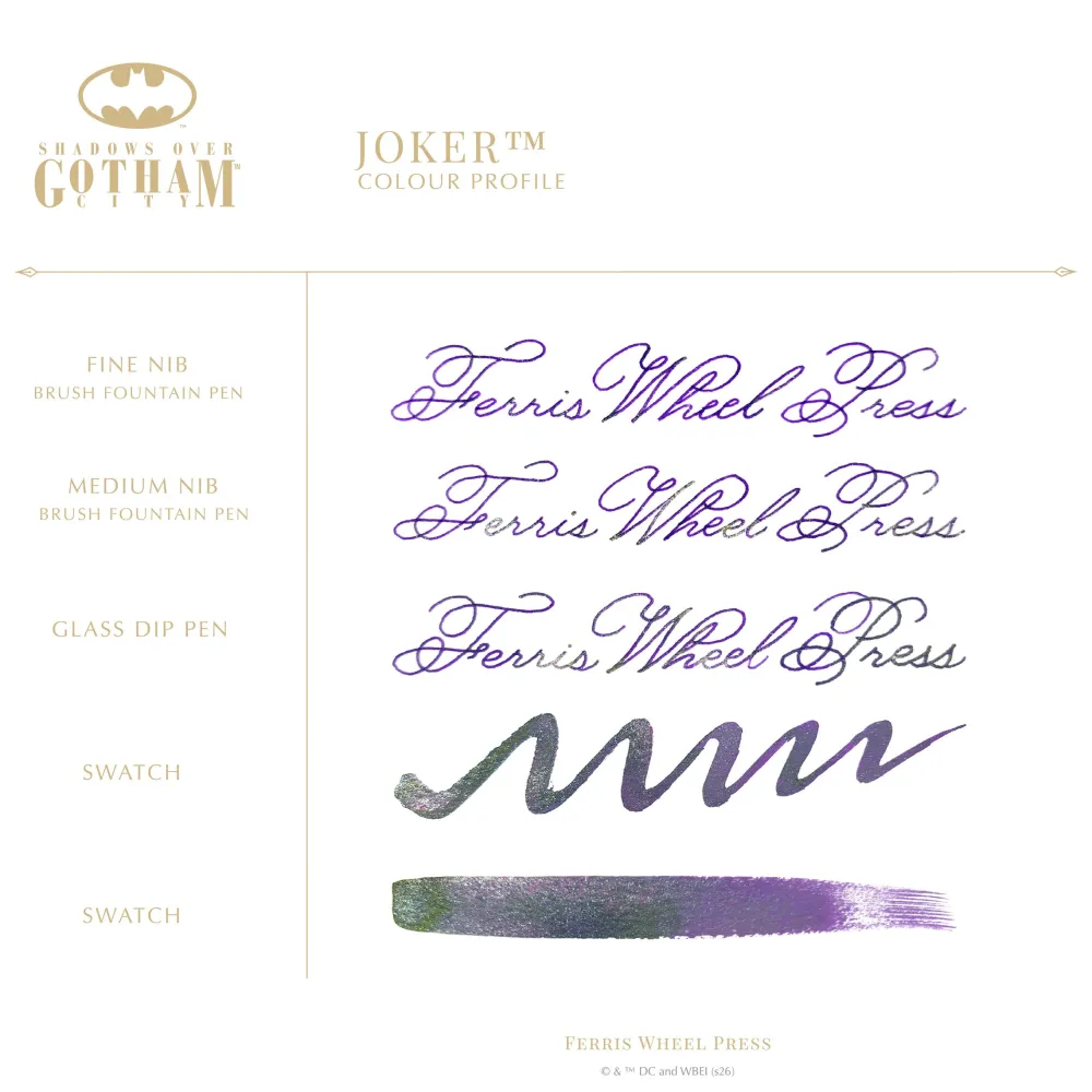 Ferris Wheel Press Zestaw Shadows over Gotham City Limited Edition - - Joker > Atramenty|Pióra Wieczne