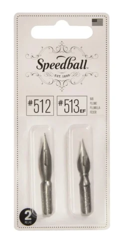 Speedball Zestaw stalówek do kaligrafii nr 102/107 - - 2 szt. > Stalówki