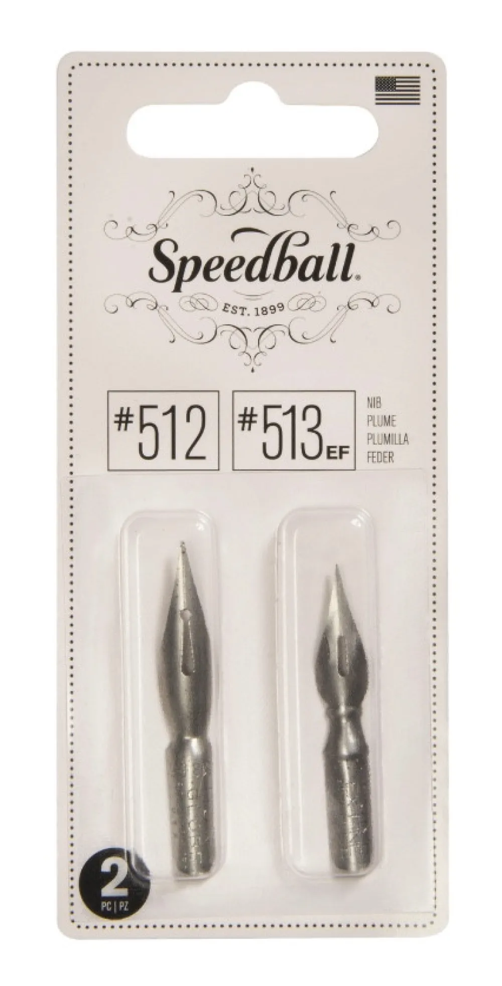 Speedball Zestaw stalówek do kaligrafii nr 512/513 EF - - 2 szt.