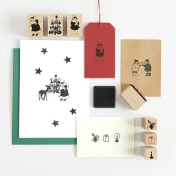 Rico Design Zestaw stempli drewnianych Christmas Kids - Paper Poetry - 13 szt.