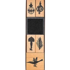 Rico Design Zestaw stempli drewnianych Decorations - Paper Poetry - 5 szt. > Tusze I Stemple