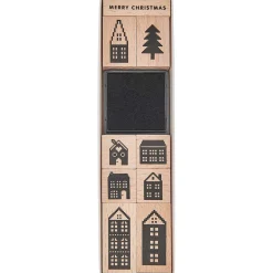 Rico Design Zestaw stempli drewnianych Domy - Paper Poetry - 9 szt.