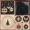 Rico Design Zestaw stempli drewnianych, Modern Christmas - - 6 szt.