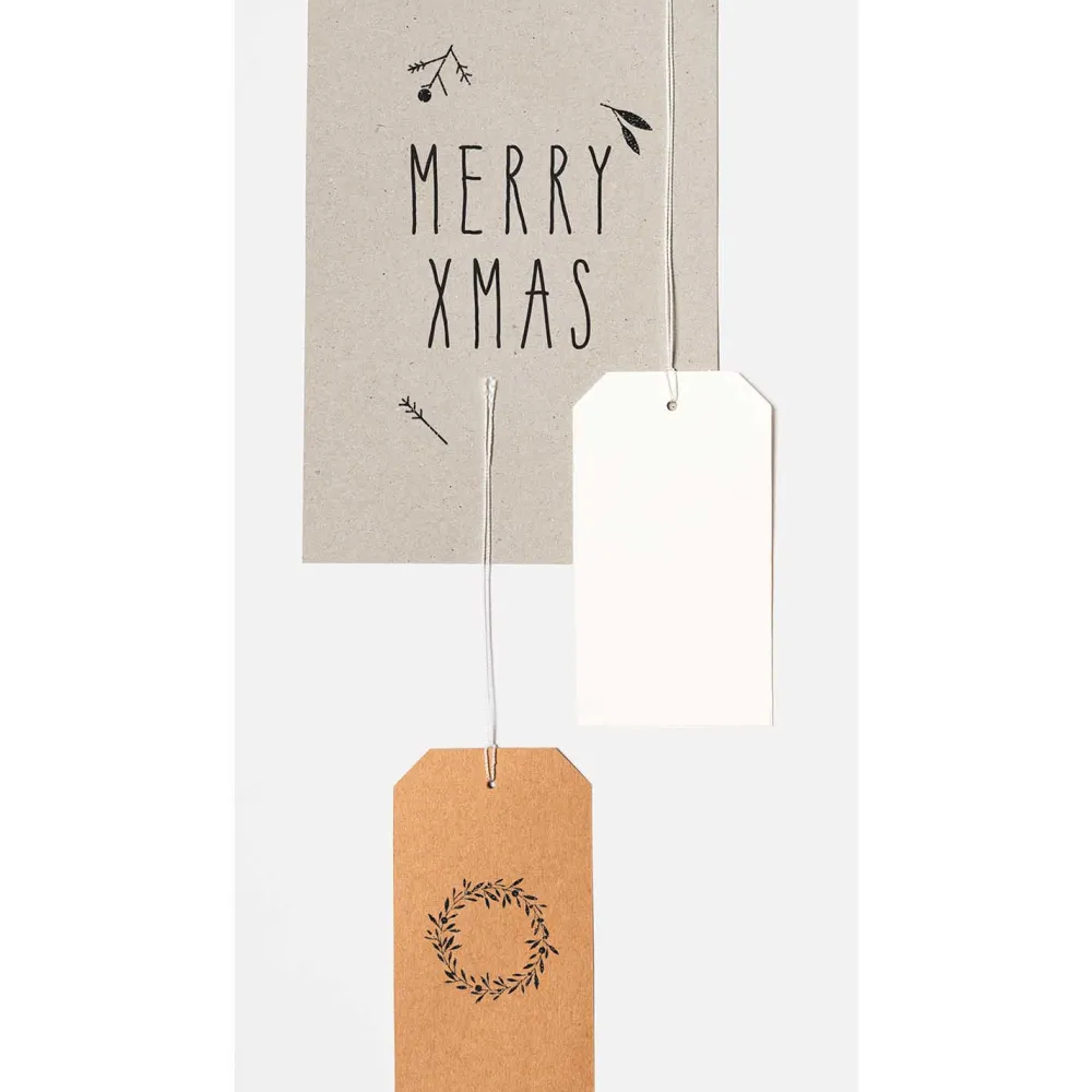 Rico Design Zestaw stempli drewnianych - - Xmas, wianki, 6 szt.