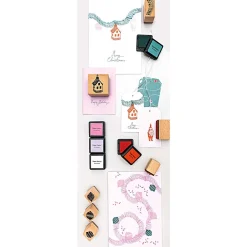Rico Design Zestaw stempli drewnianych Tinsel - Paper Poetry - 7 szt.