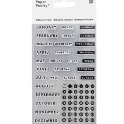Rico Design Zestaw stempli silikonowych - Paper Poetry - Bullet Journal, litery drukowane > Tusze I Stemple