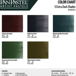PanPastel Zestaw suchych pasteli Extra Dark Shades - 5 kolorów