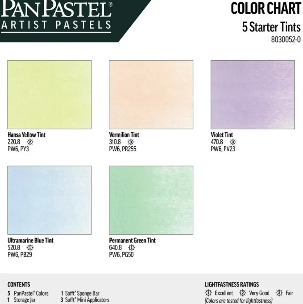 PanPastel Zestaw suchych pasteli Starter Painting - 5 kolorów > Pastele