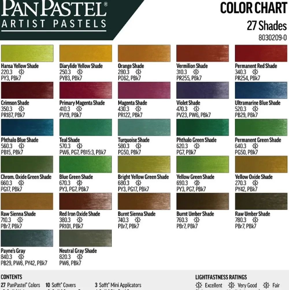 PanPastel Zestaw suchych pasteli Tints - 27 kolorów > Pastele