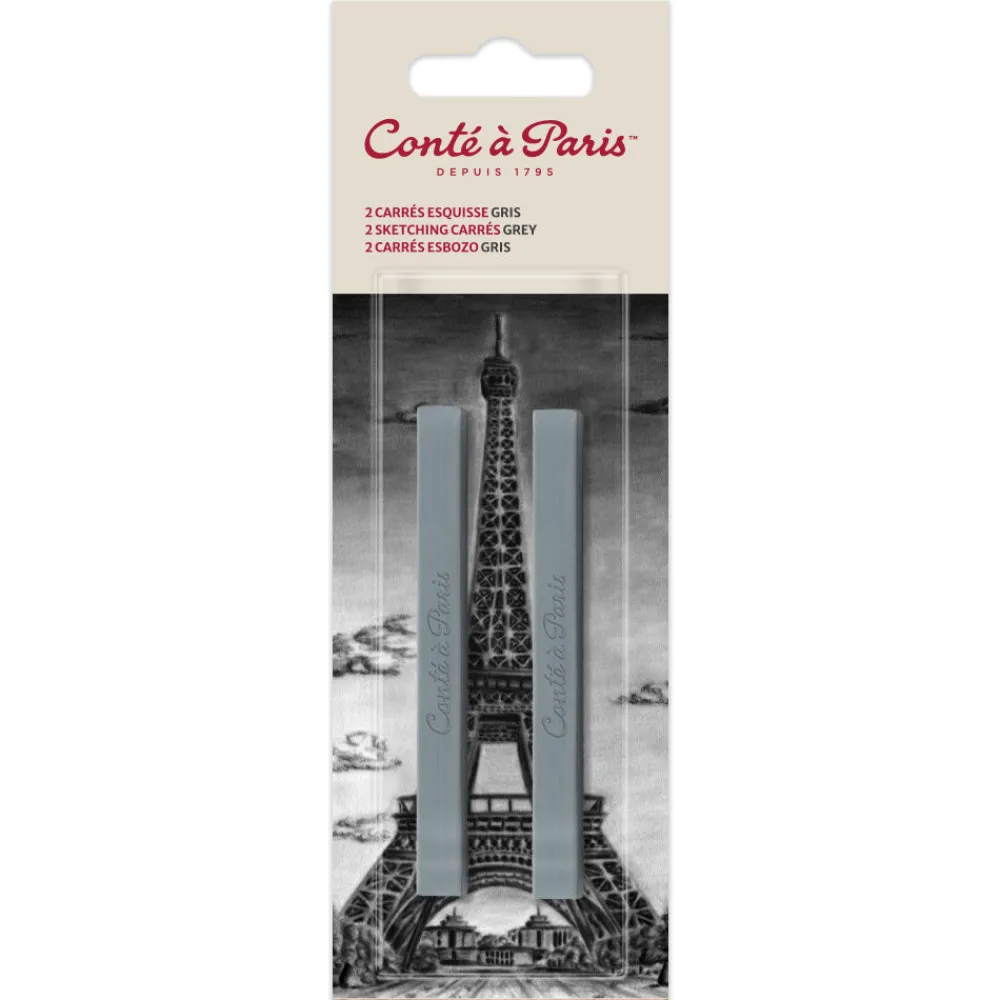 Conte a Paris Zestaw suchych pasteli Sketching Carrés - Conté à Paris - White HB 2 szt. > Pastele