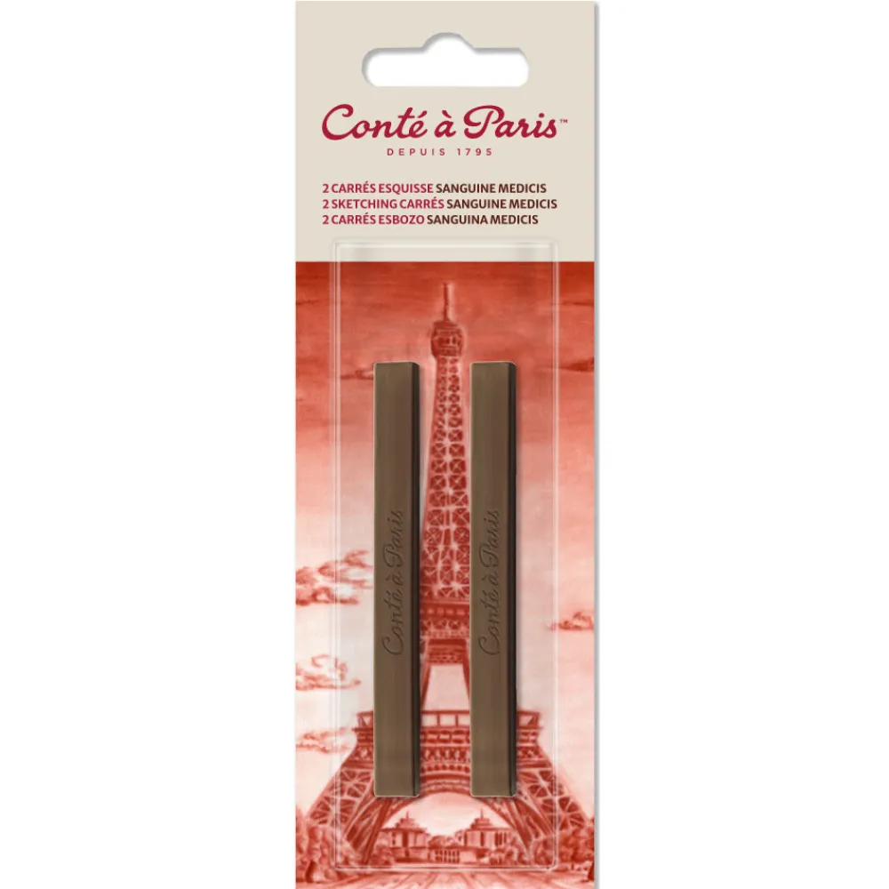 Conte a Paris Zestaw suchych pasteli Sketching Carrés - Conté à Paris - Sanguine Medicis 2 szt. > Pastele