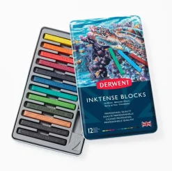 Derwent Zestaw sztyftów akwarelowych Inktense Blocks - - 12 kolorów