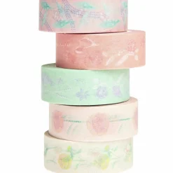 Rico Design Zestaw taśm washi Flowers Pastel - Paper Poetry - 5 szt.