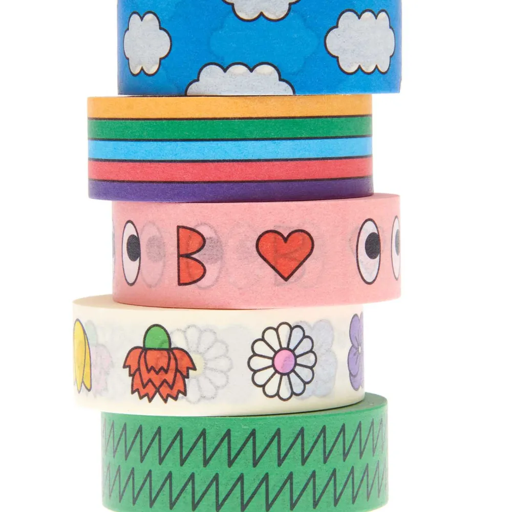 Rico Design Zestaw taśm washi - Paper Poetry - Eye Candy, 15 mm x 10 m, 5 szt.