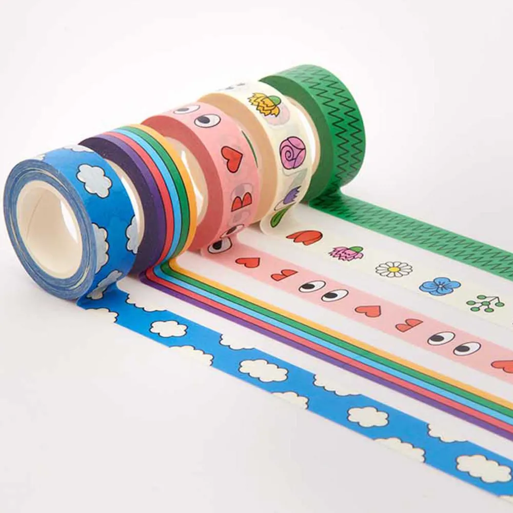 Rico Design Zestaw taśm washi - Paper Poetry - Eye Candy, 15 mm x 10 m, 5 szt.