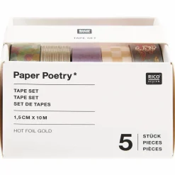 Rico Design Zestaw taśm washi The Sky is the Limit - Paper Poetry - 5 szt. ><noscript><img width=
