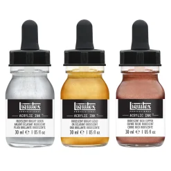 Liquitex Zestaw tuszów akrylowych Iridescent - - 3 kolory x 30 ml