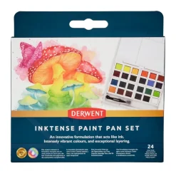 Derwent Zestaw tuszów akwarelowych Inktense w kostkach - - 24 szt. ><noscript><img width=