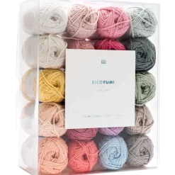 Rico Design Zestaw włóczek bawełnianych Ricorumi DK - - Pastel, 20 szt.