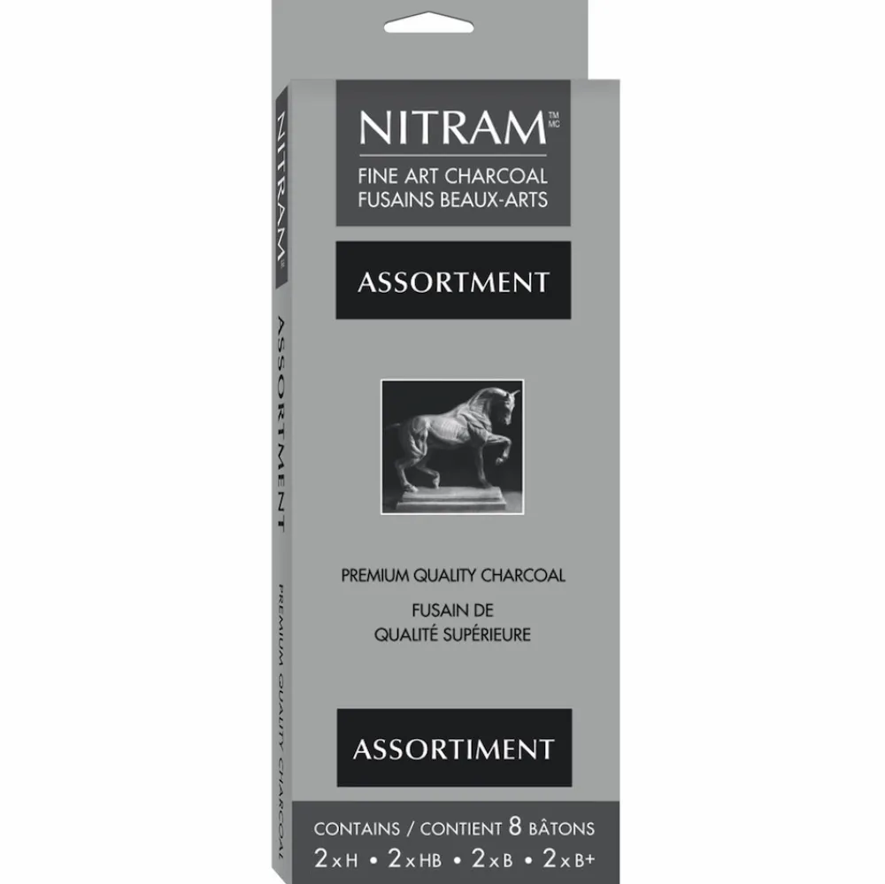 Nitram Zestaw węgli Assortment - - B+, B, HB, H, 8 szt.