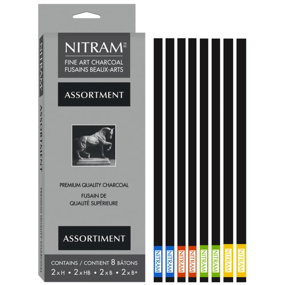 Nitram Zestaw węgli Assortment - - B+, B, HB, H, 8 szt.