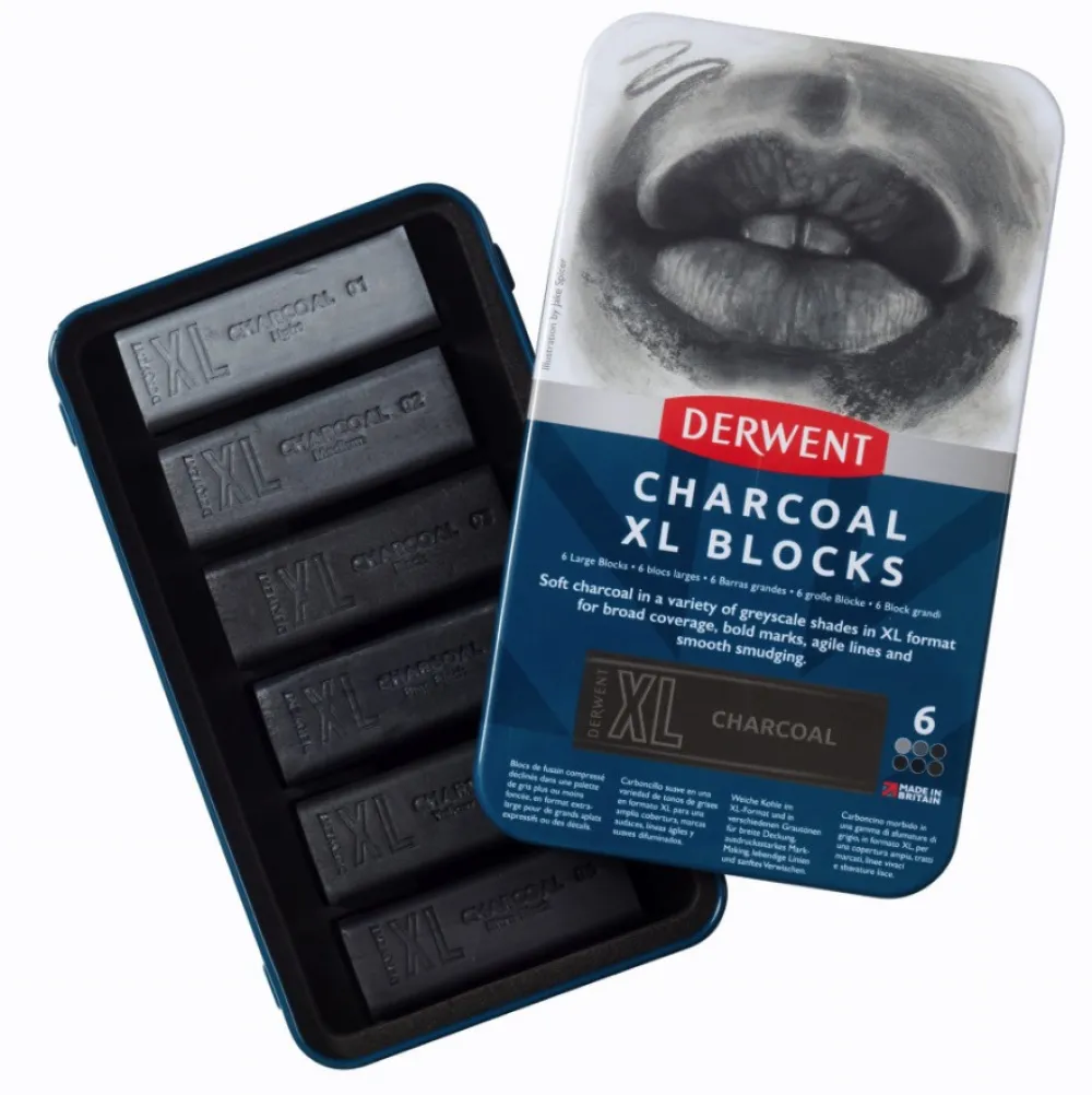 Derwent Zestaw węgli Charcoal XL w sztyfcie - - 6 szt. > Węgle Rysunkowe