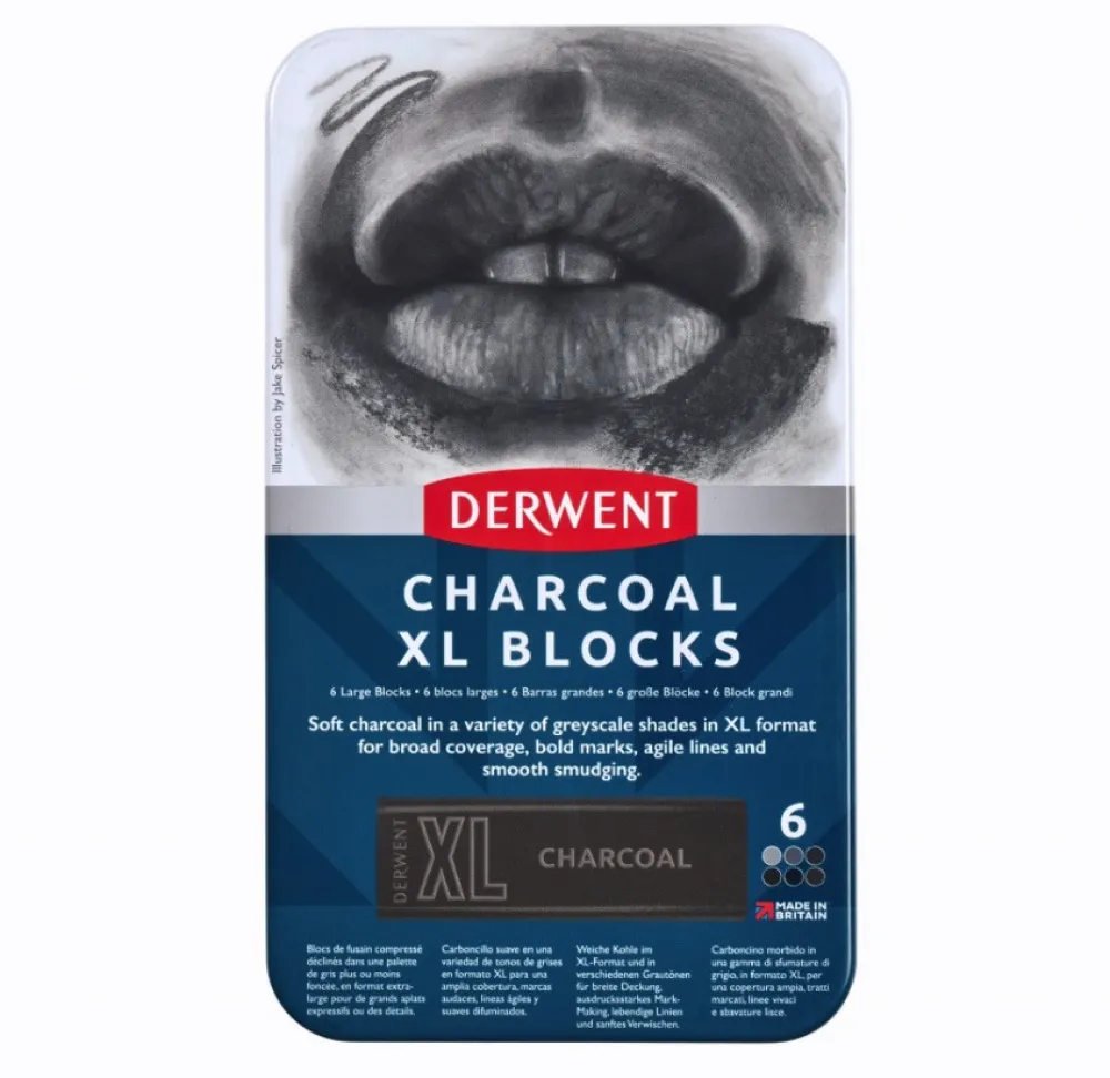 Derwent Zestaw węgli Charcoal XL w sztyfcie - - 6 szt. > Węgle Rysunkowe