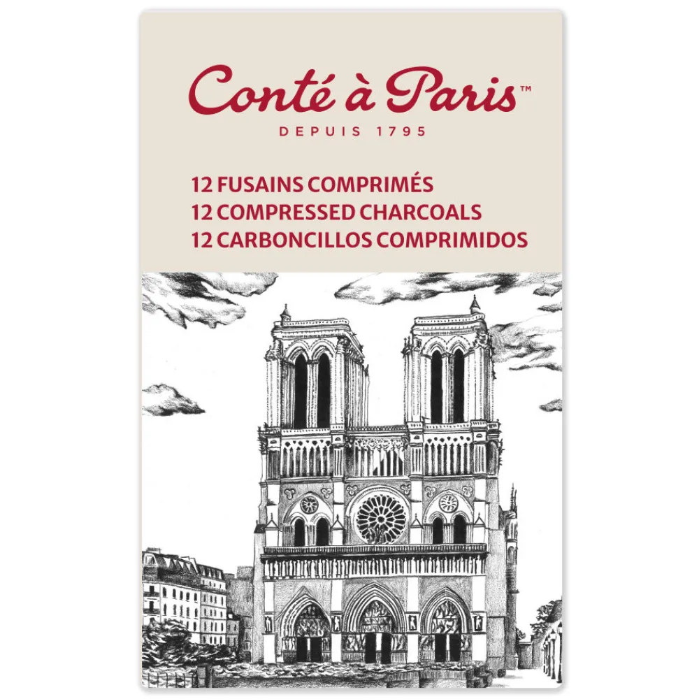 Conte a Paris Zestaw węgli prasowanych 2359 - Conté à Paris - 12 szt.