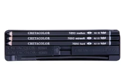 Cretacolor Zestaw węgli rysunkowych Nero Extra Black Pocket Set - - 7 szt.