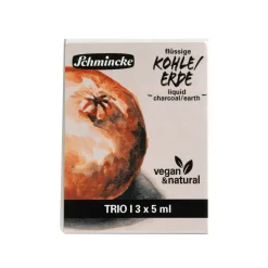 Schmincke Zestaw węgli w płynie Earth - - 3 kolory x 5 ml