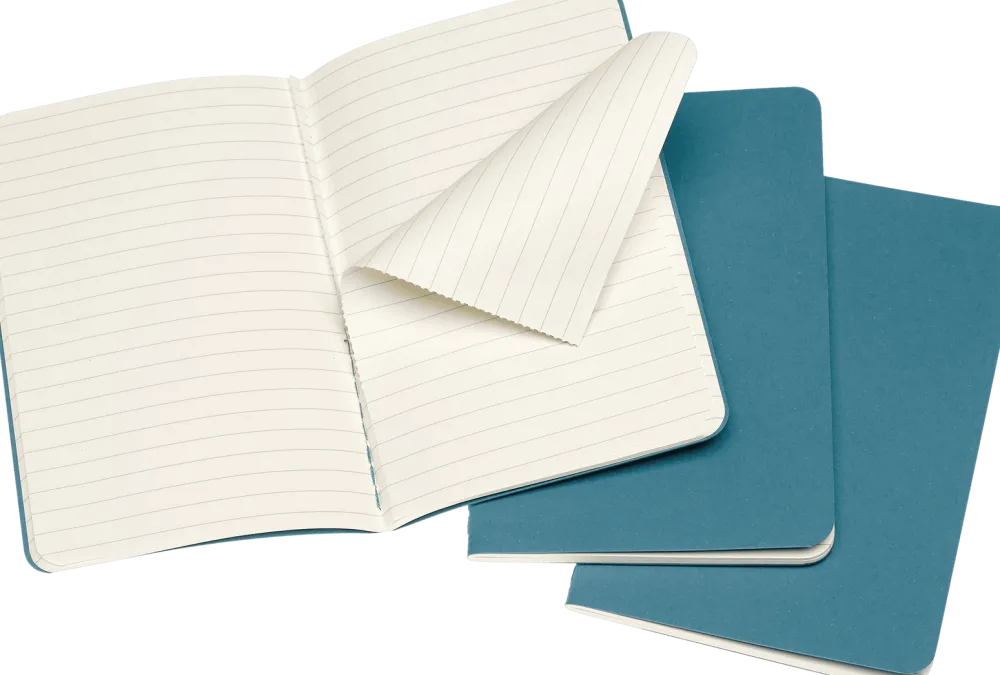 Moleskine Zestaw zeszytów w linie Cahier 9 x 14 cm - - Brisk Blue miękka okładka > Notatniki W Linie