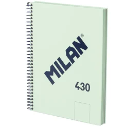 Milan Zeszyt na spirali A5 - - zielony, gładki, 95 g/m2
