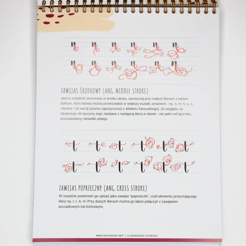 Devangari Zeszyt z ćwiczeniami do brush letteringu Flourishing, B5 - - 170 g/m2 > Podręczniki