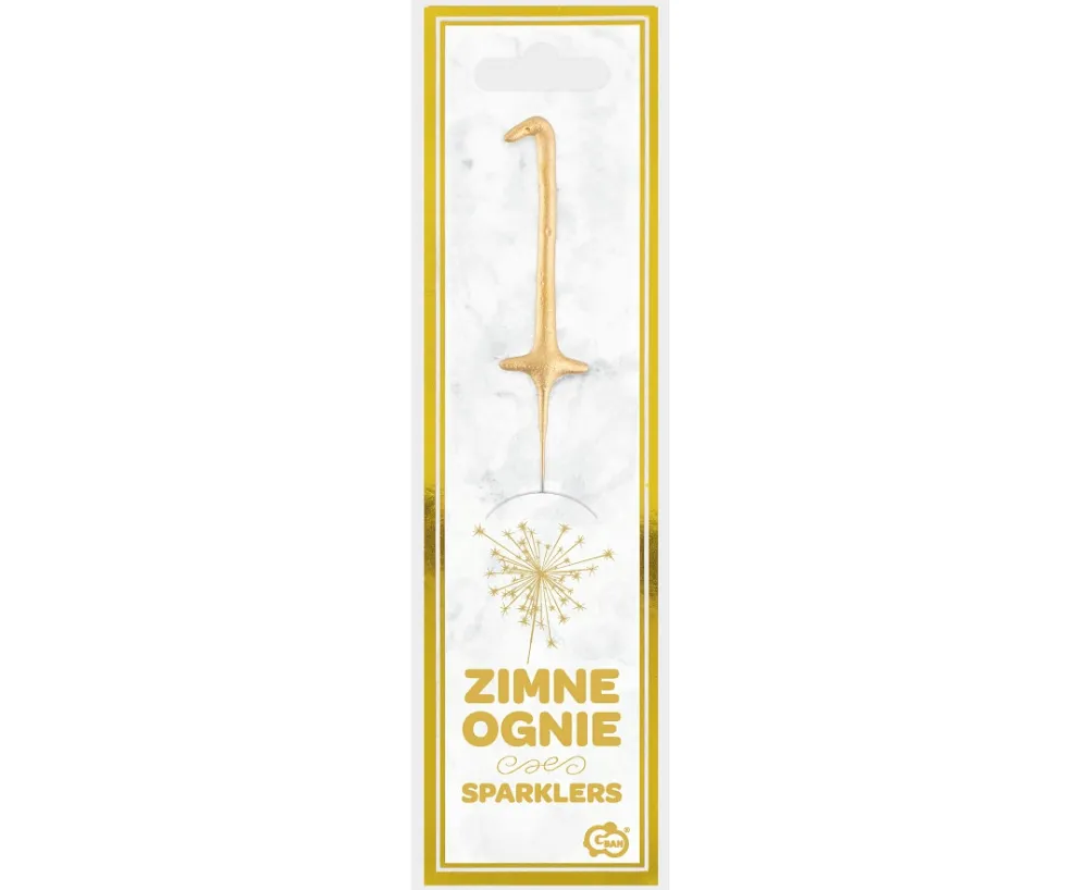 GoDan Zimne ognie Cyfra 1 - złota, 17 cm